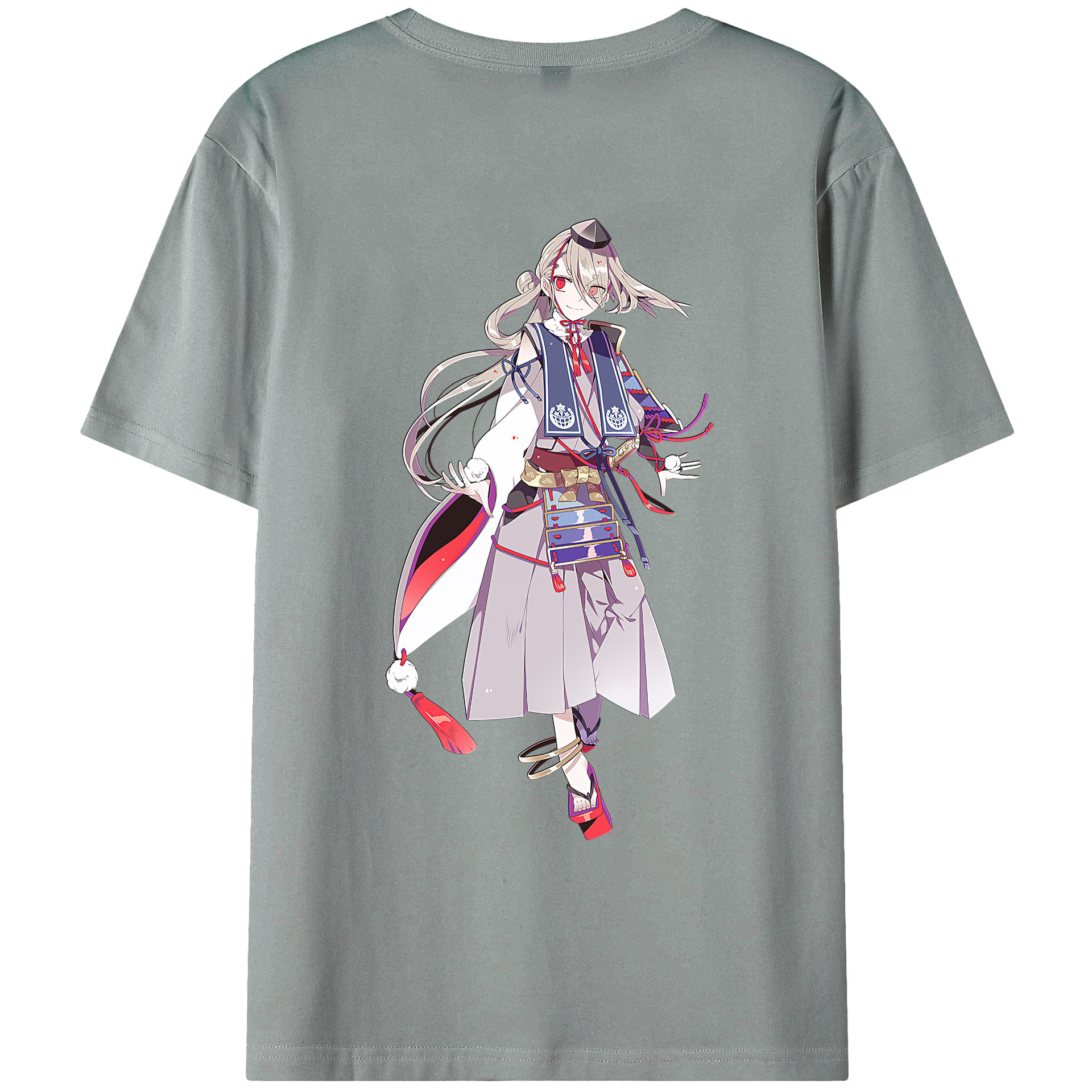 （画像用） 刀剣乱舞 Touken Ranbu 綿100％ メンズ半袖Tシャツ（バックプリント） 通気性